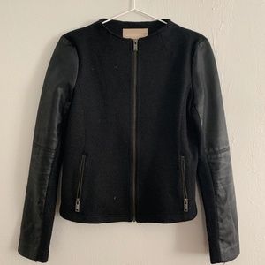 Cropped Jacket | Pleather Arms